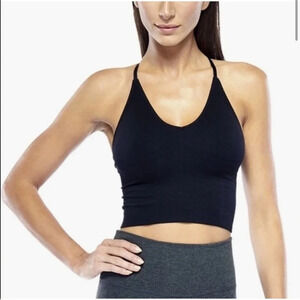 Electric Yoga Elle Black Long Bralette Crop Size XS/S